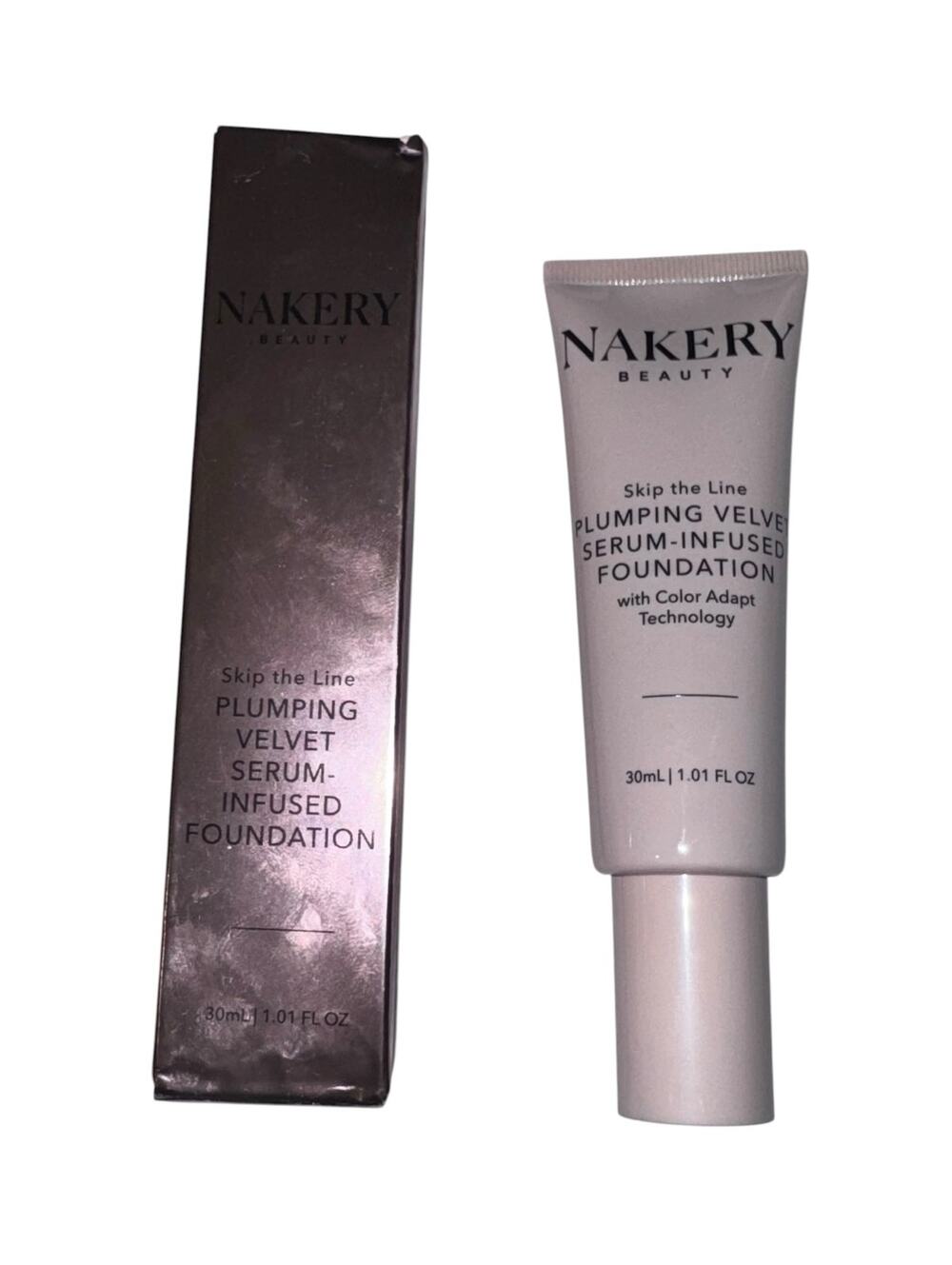 New Nakery Skip The Line Plumping Velvet Serum Infused Foundation Shade Deep Lux